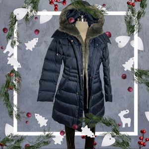 NEW Laundry Navy Blue Down Fetters Winter Coat Size XL